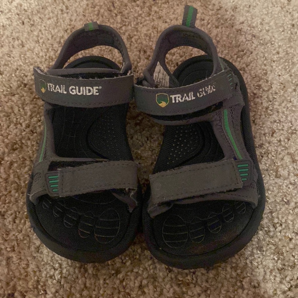 Sandals for boys if you have a girl that likes green and gray they will work